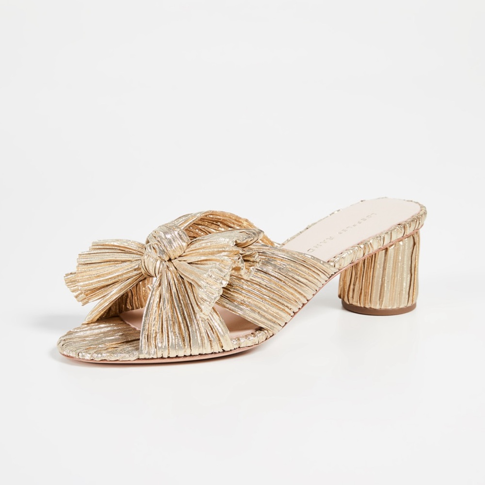 Loeffler Randall Emilia Pleated Bow Sandals